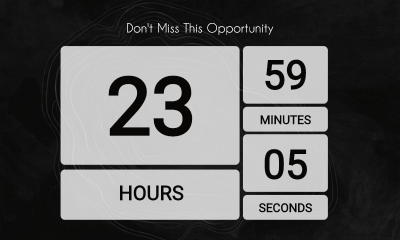 Custom branded countdown timer