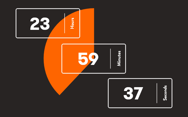 Styled countdown timer example